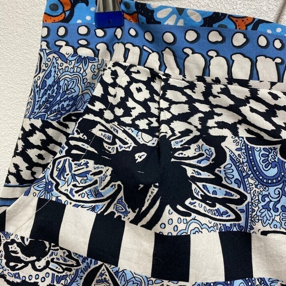 Leo & Ugo Blue Baltic Casual Relaxed Crop Pants Size 3 Medium - Picture 5 of 9